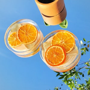 Orange Resin Coasters, Real Fruit Coasters, Unique Wedding Gift, Boho Home Decor, Unique DrinkWare, Boho Macrame Decor, Gift for Best friend