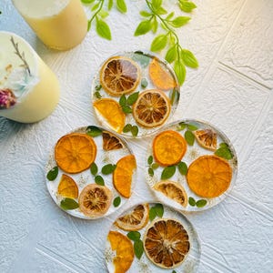 Resin Coasters | wedding favor | Pressed flower Coasters | Dried lemon | Mother’s Day | Gifts for her| Bridal shower |Return gift